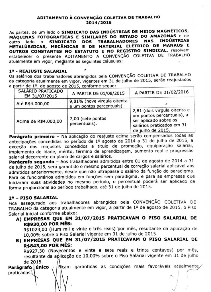 Reajuste Salaria Meios Magnéticos